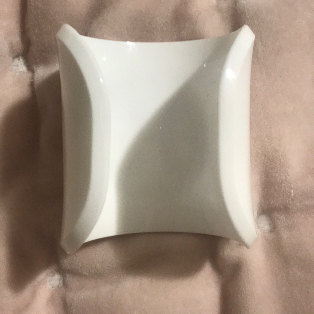 Tory Burch White Embossed Logo Cuff Bracelet - Picture 2 of 2